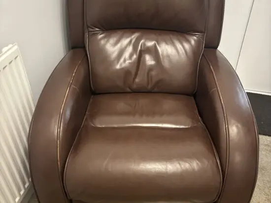 Parker Knoll Brown Leather Charleston Recliner Chair