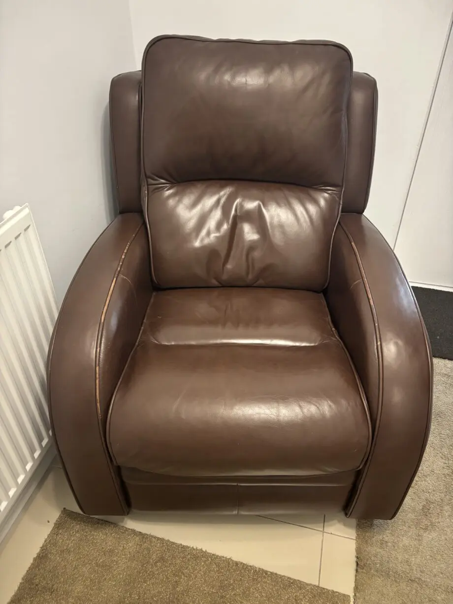 Parker Knoll Brown Leather Charleston Recliner Chair