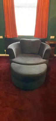 DFS Swivel Chair with Footstool