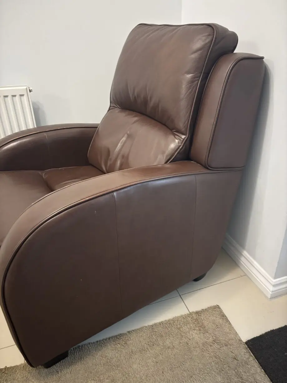 Parker Knoll Brown Leather Charleston Recliner Chair