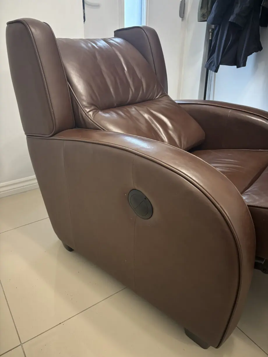 Parker Knoll Brown Leather Charleston Recliner Chair
