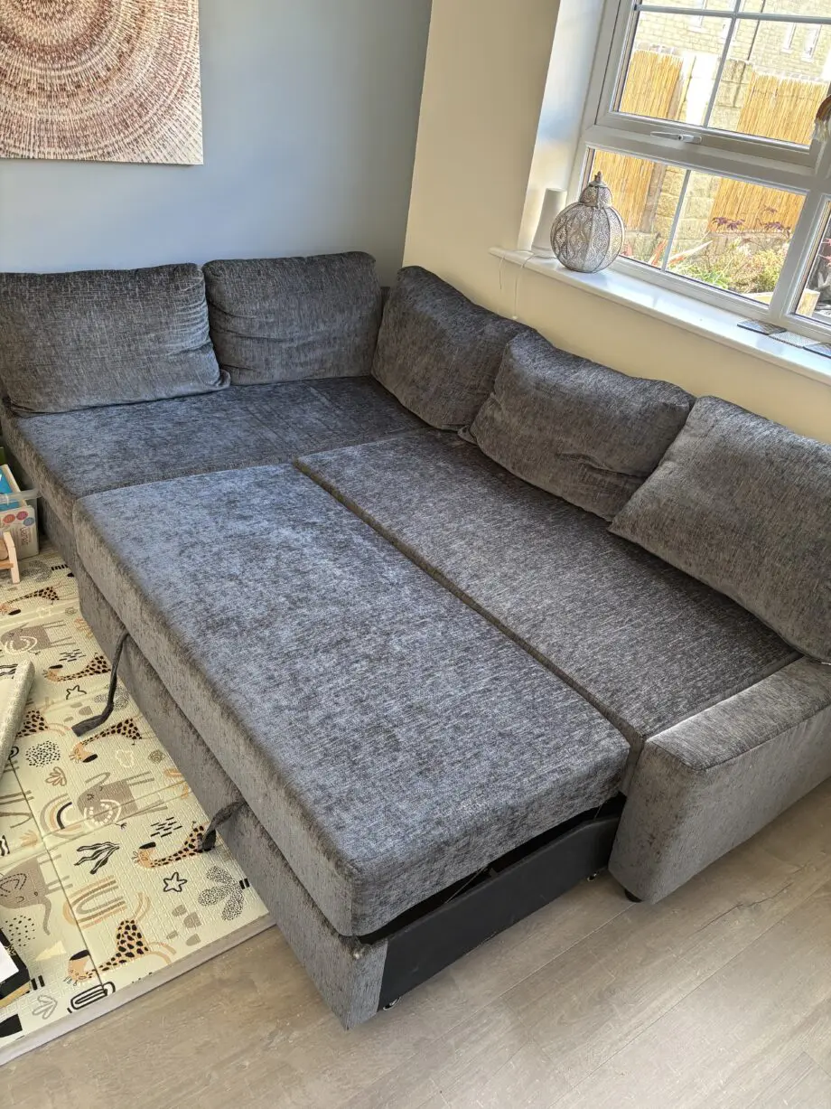 IKEA corner sofa bed with storage