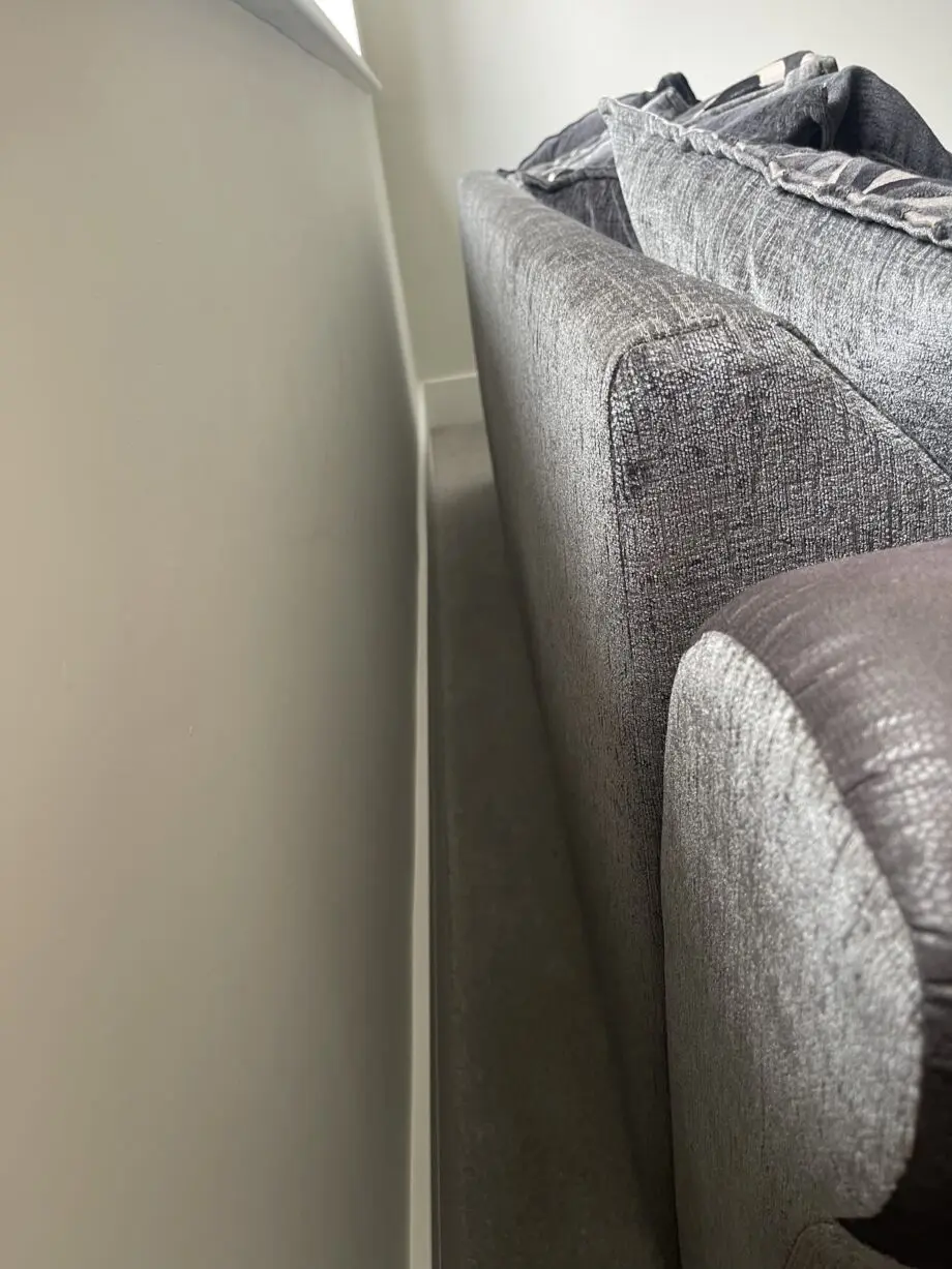 Furniture Village grey and black chaise 3 seater sofa