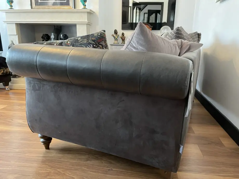 Alexander & James Utopia Pillow Back Sofa Suite Leather & Cloth