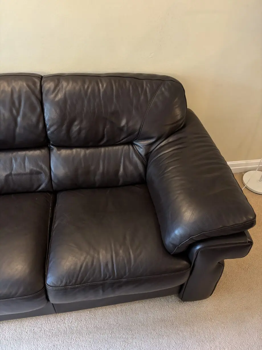 DFS brown leather sofa set
