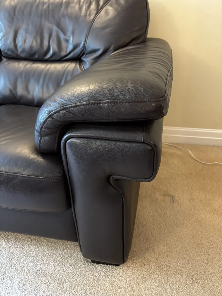 DFS brown leather sofa set