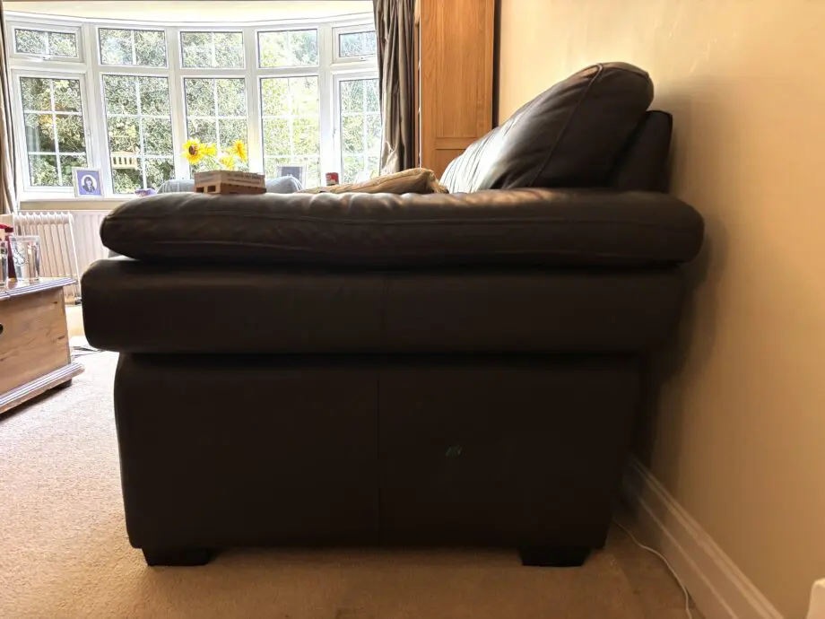 DFS brown leather sofa set