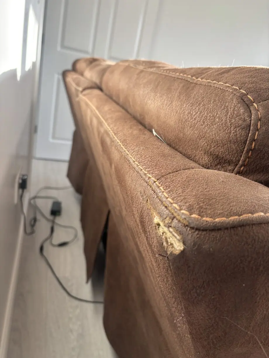 BROWN ELECTRIC RECLINER SOFA