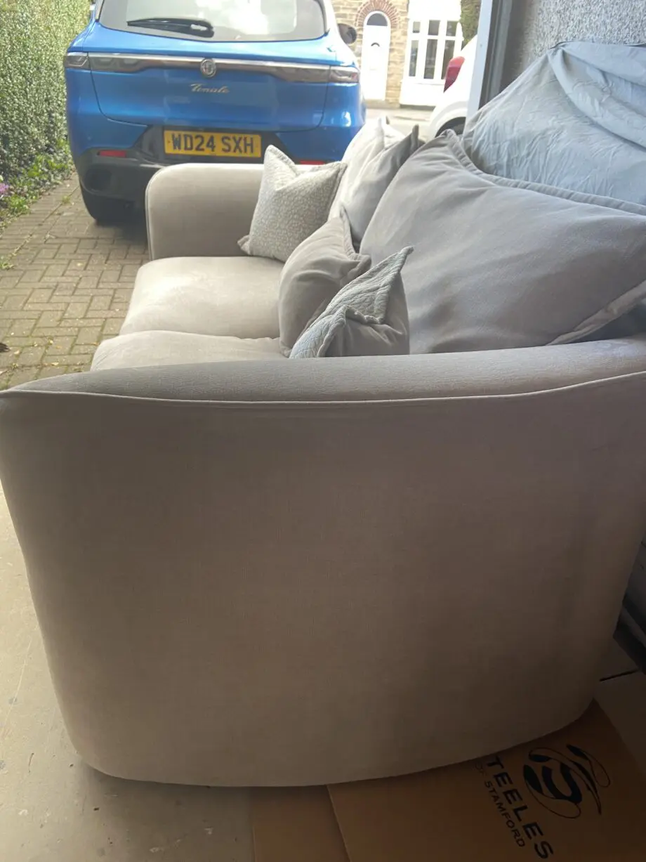 Sofology COMO 3- Seater Sofa - Silver (grey) and Chair / Footstool SET