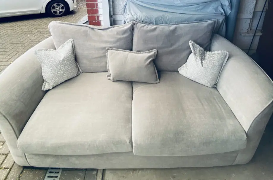 Sofology COMO 3- Seater Sofa - Silver (grey) and Chair / Footstool SET