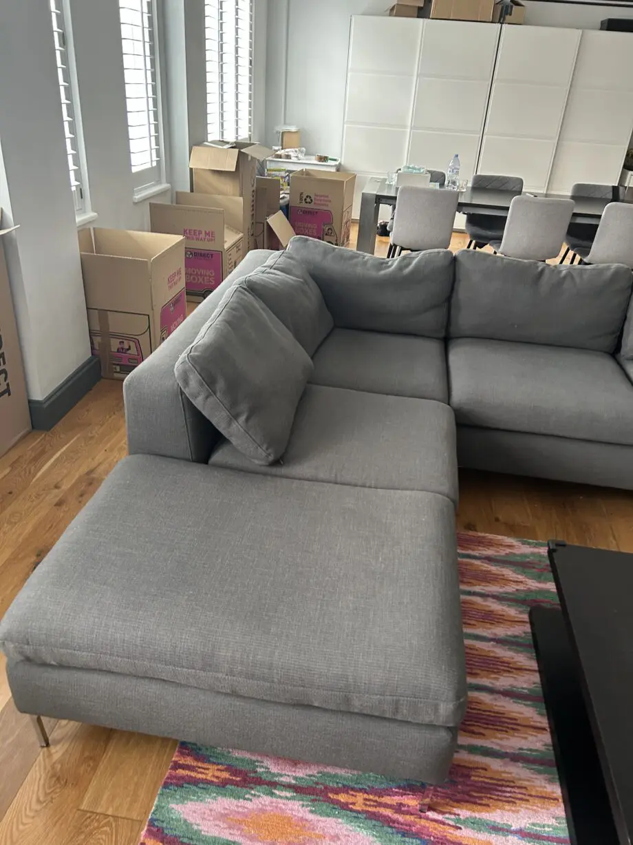 Monterosso left hand facing grey corner sofa