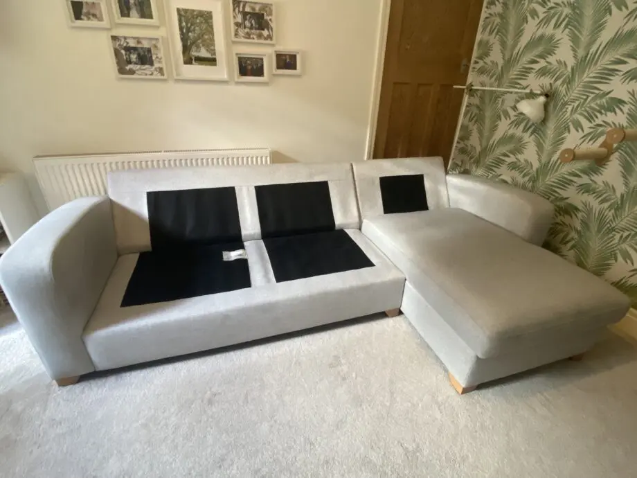 DFS Grey Layla 3 seater + storage chaise