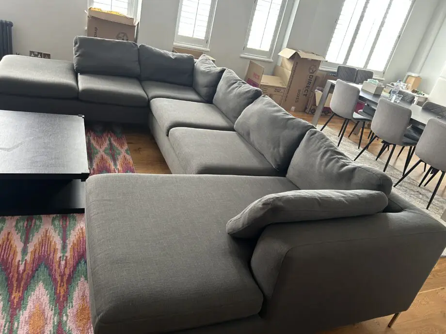 Monterosso left hand facing grey corner sofa