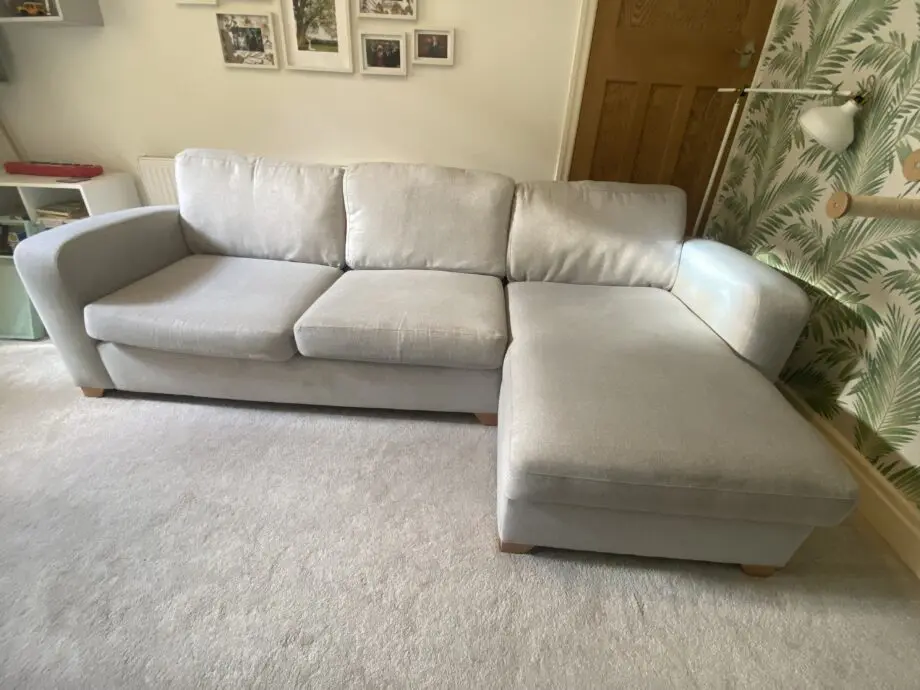 DFS Grey Layla 3 seater + storage chaise