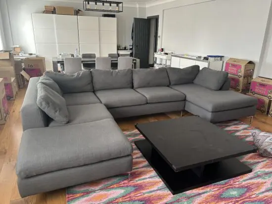 Monterosso left hand facing grey corner sofa