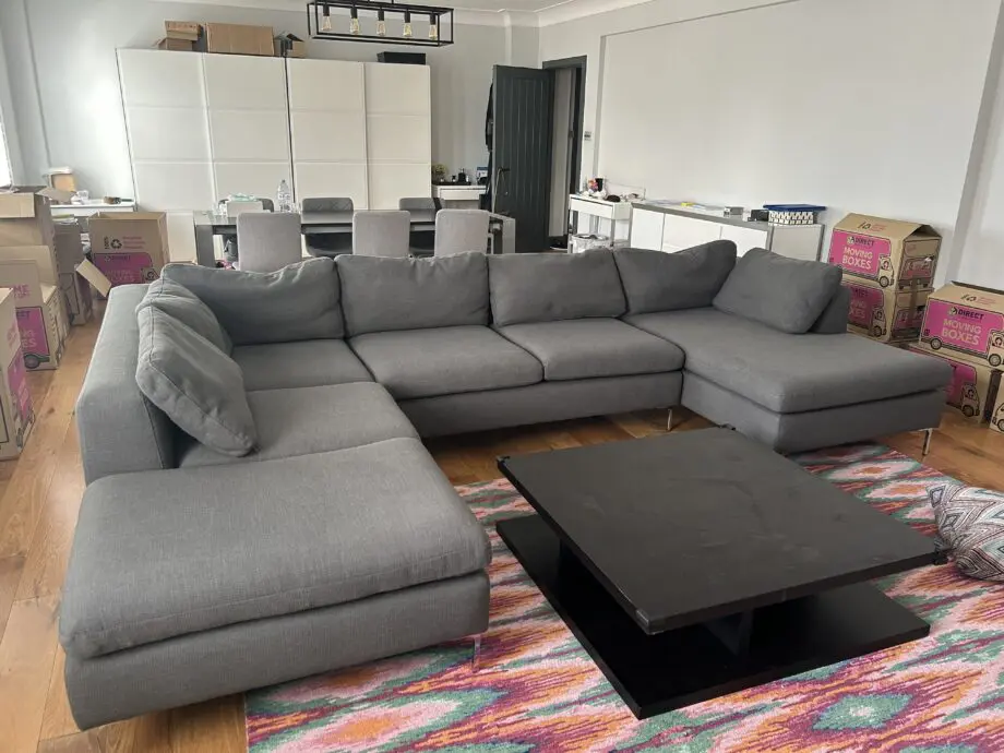 Monterosso left hand facing grey corner sofa