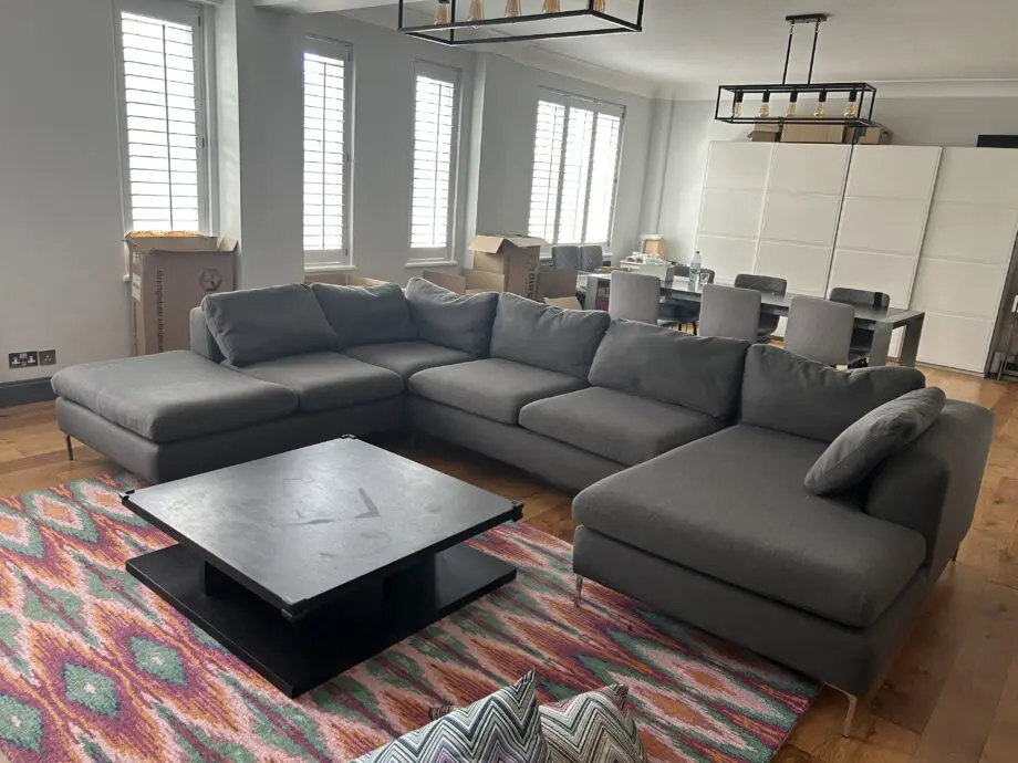 Monterosso left hand facing grey corner sofa