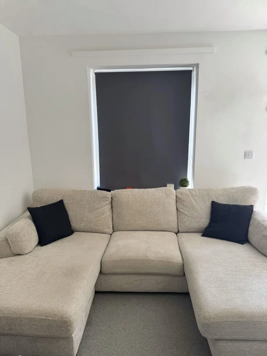 DFS cream double ended chaise sofa