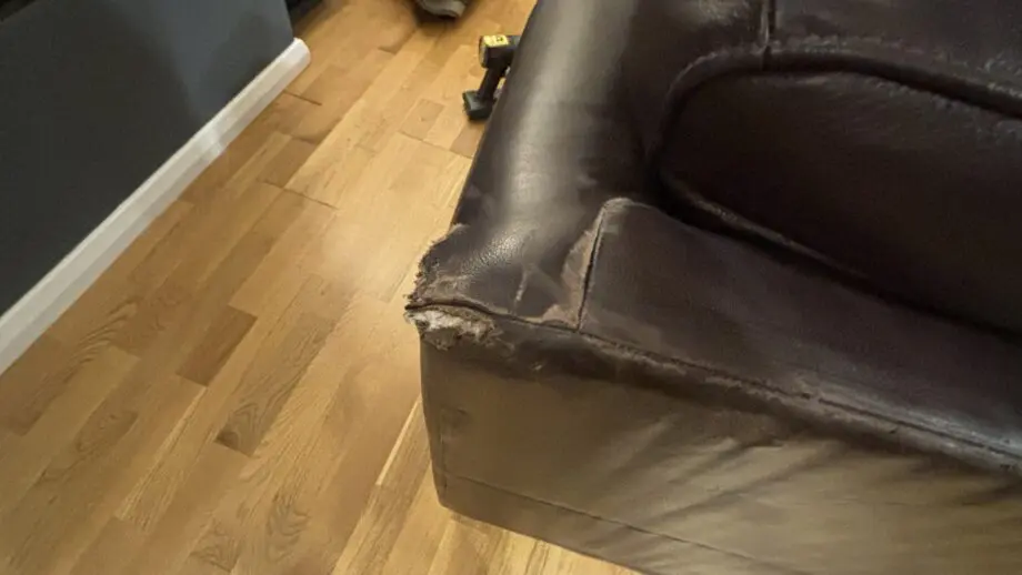 Twin brown real leather sofas