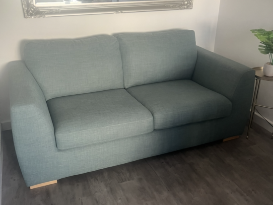 DFS aqua two seater sofa