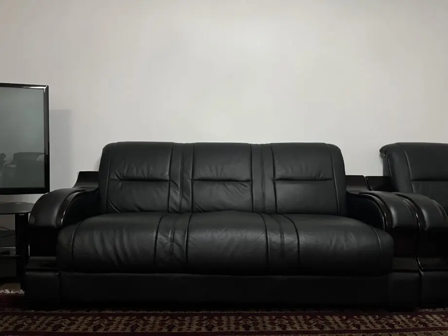 Complete Sofa Set - 1, 2 ,3 Seater Sofas (Black)