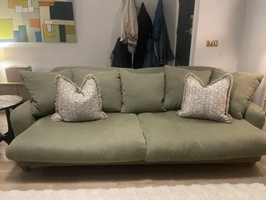 Loaf 4-seater Chill Seeker Sofa in Baked Fig (green) + large footstool