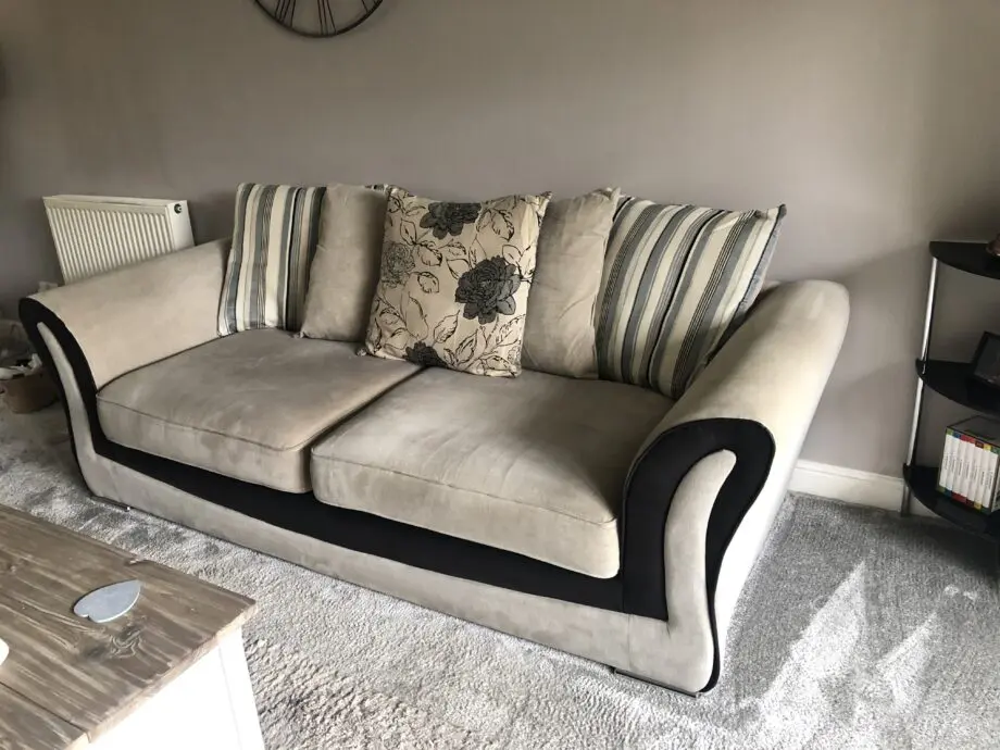 2 seater ivory sofa