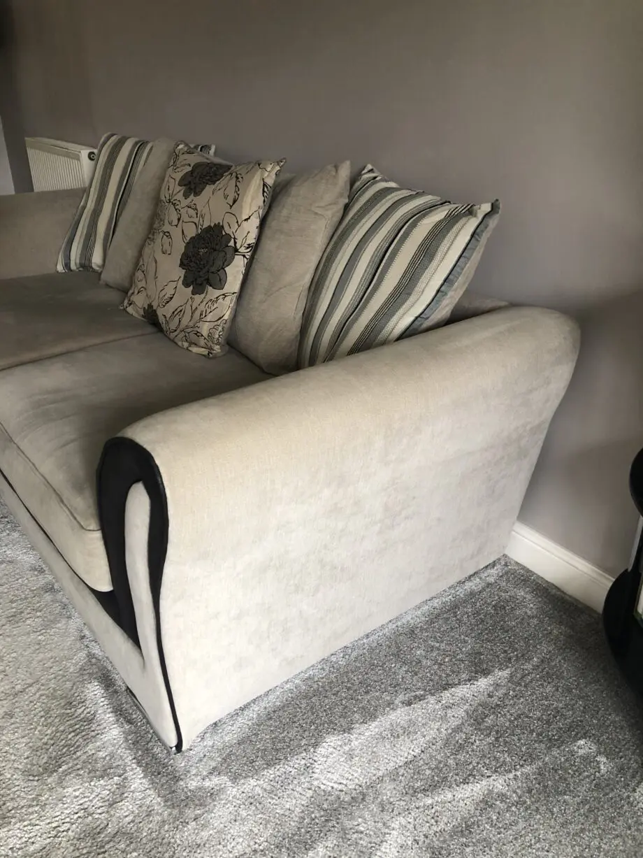 2 seater ivory sofa