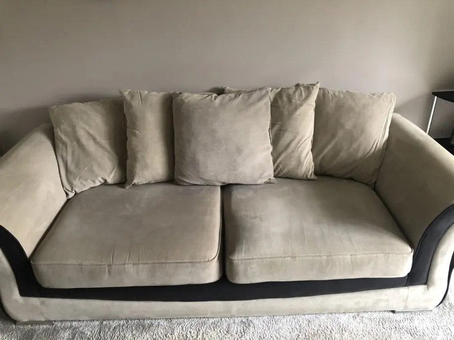 2 seater ivory sofa