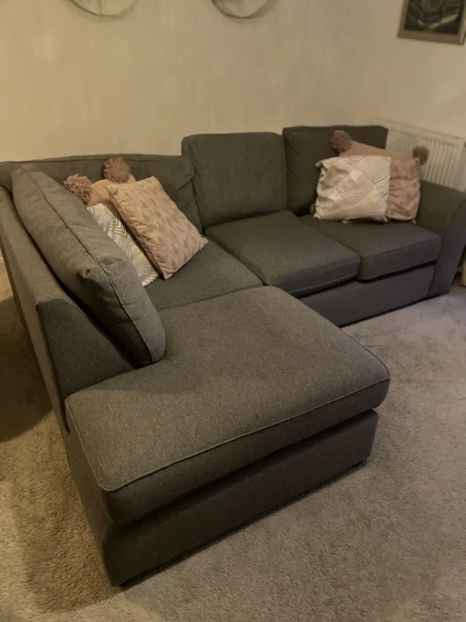 For free Next L shape sofa used grey