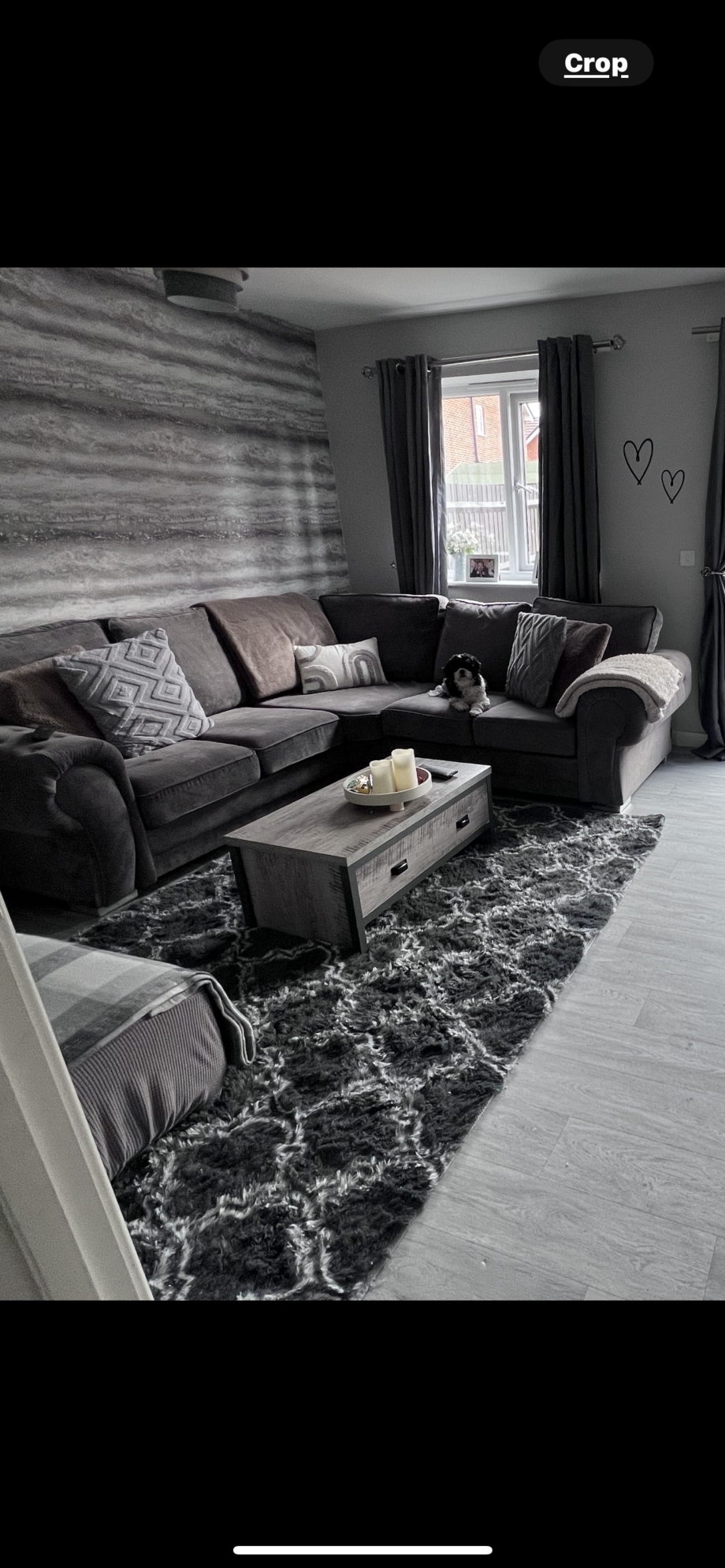 Grey corner sofa