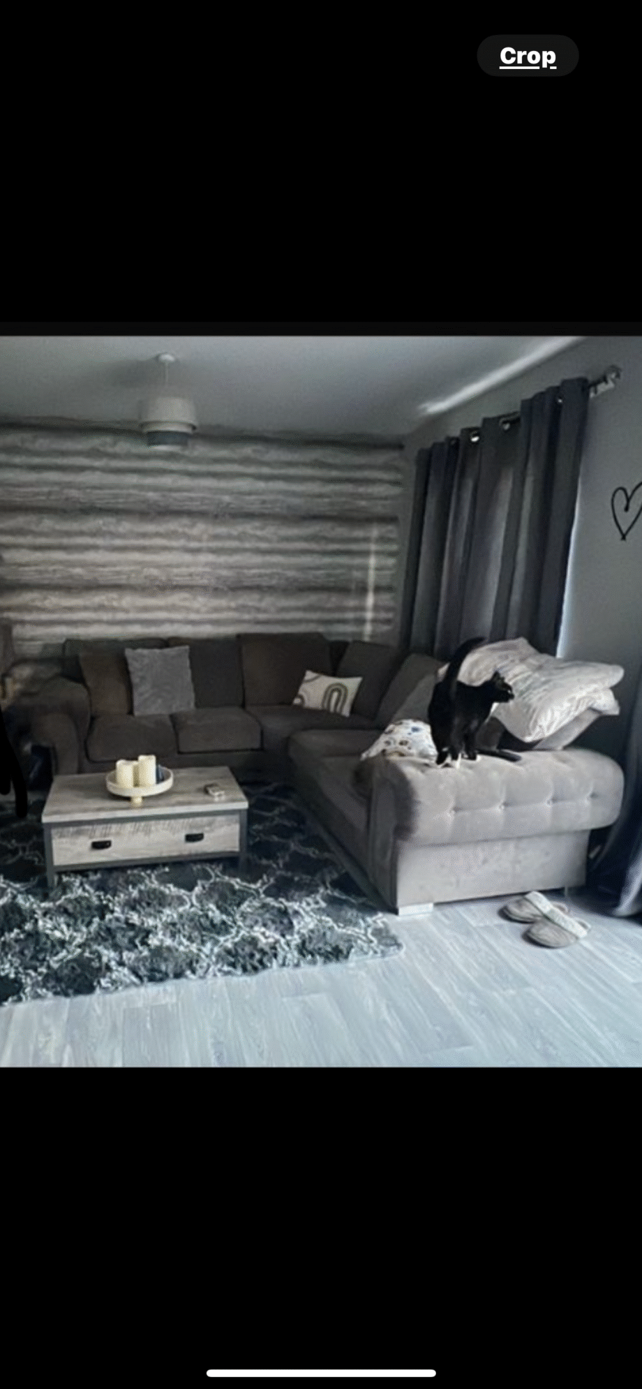 Grey corner sofa