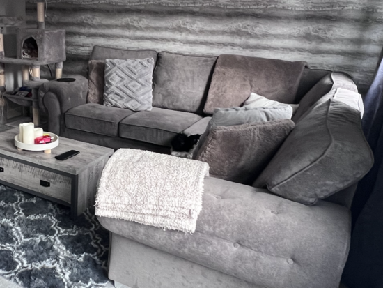 Grey corner sofa