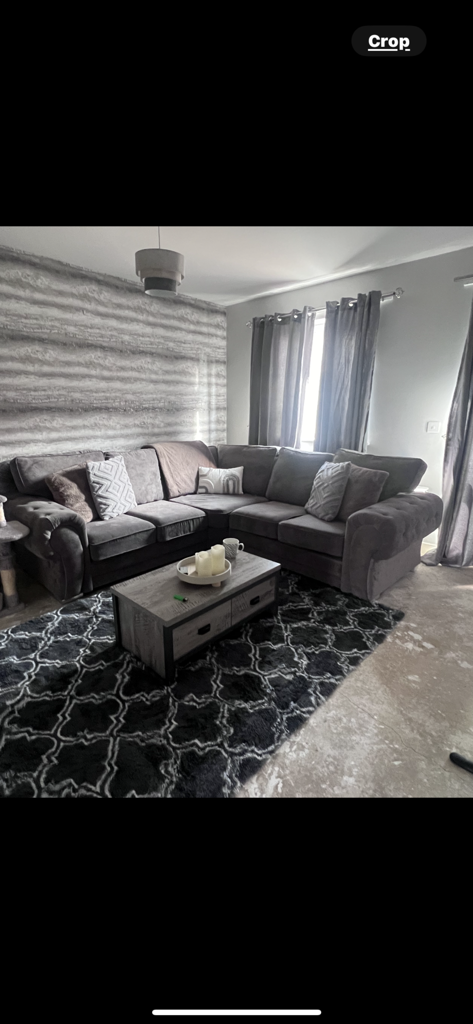 Grey corner sofa
