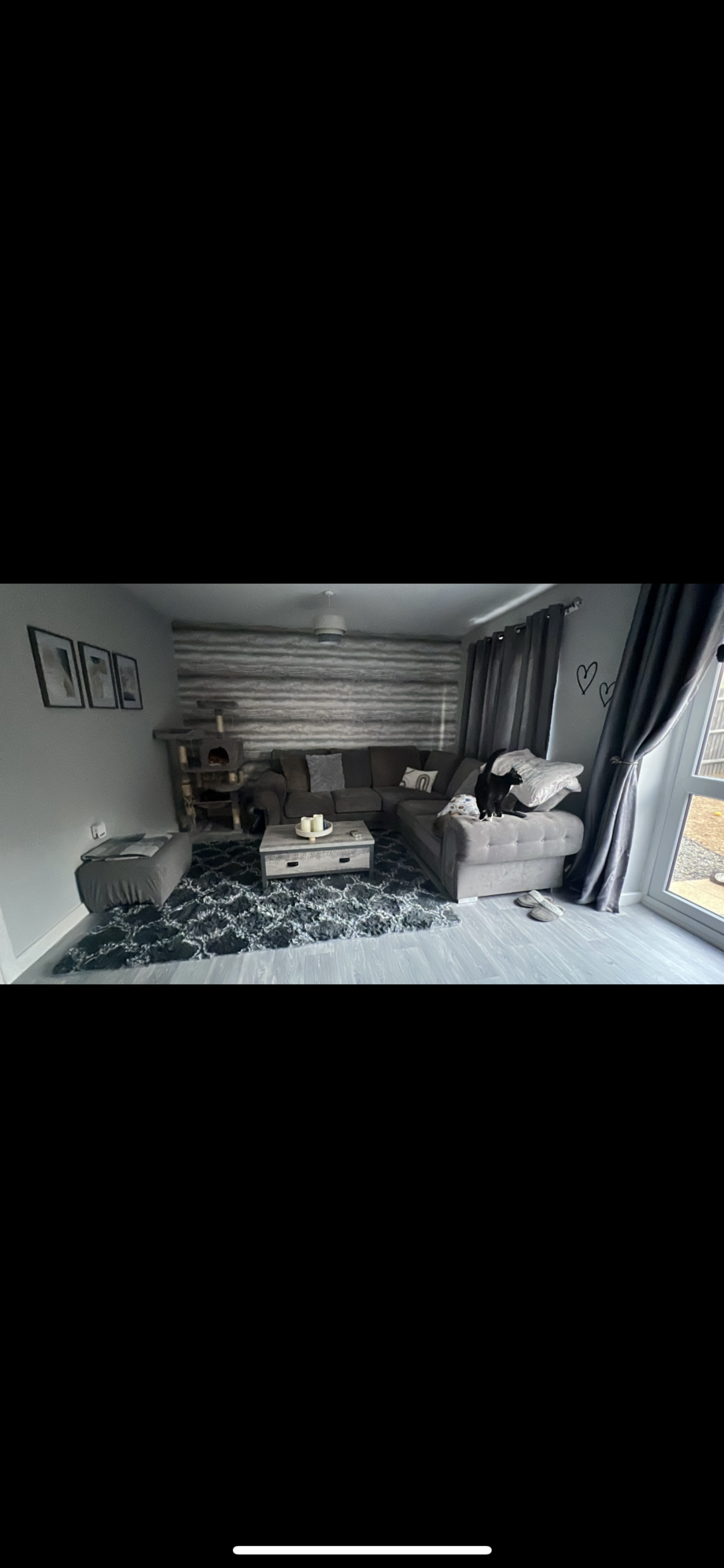 Grey corner sofa