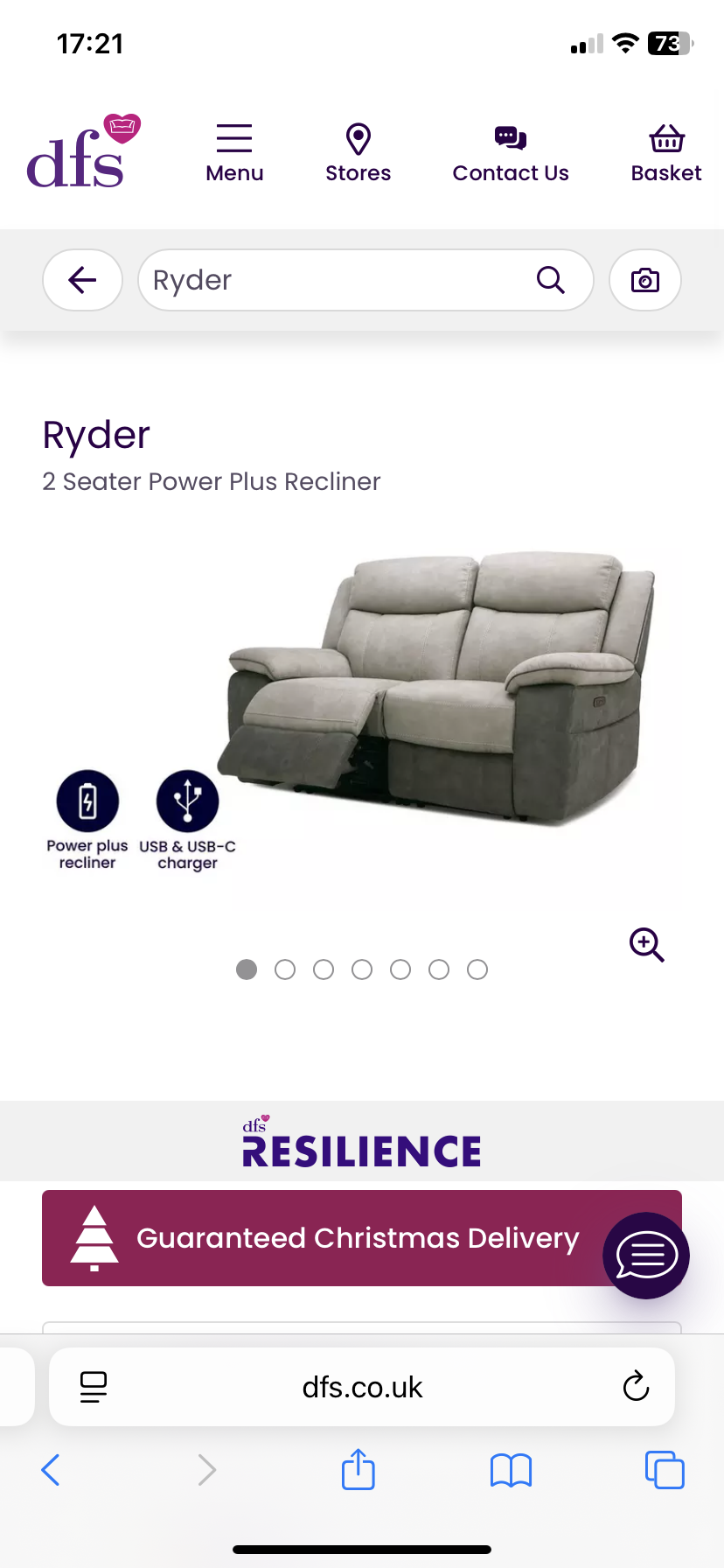 Dfs grey ryder recliners