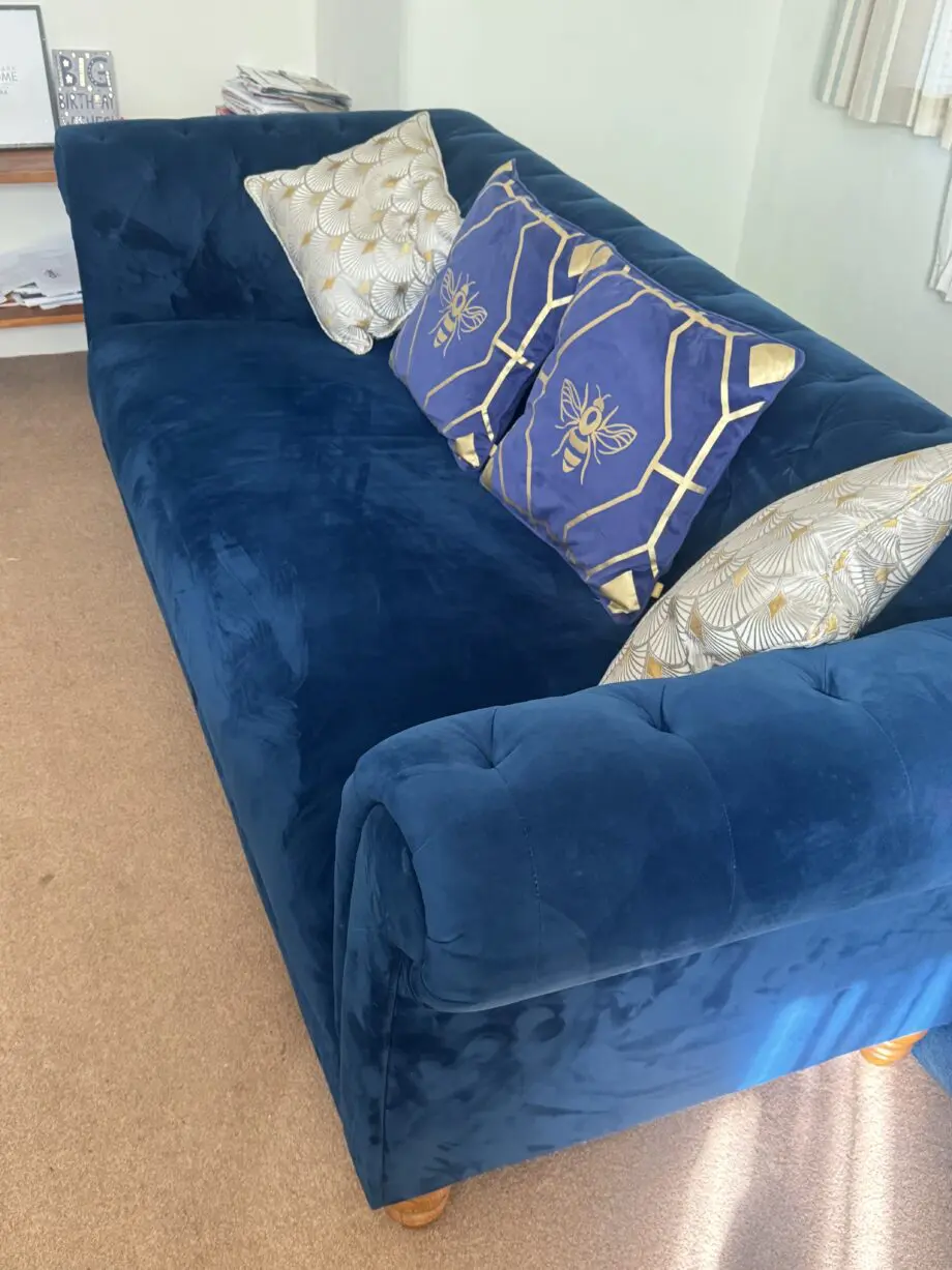 Montgomery 3 Seater Sofa in Navy Velvet Product Code: MTG003-RSA-NAV
