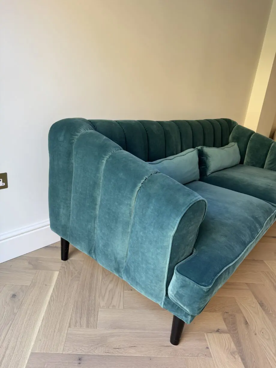 Love Your Home - Lady Grey 3 Seater - Stain Resistant Velvet in Ocean