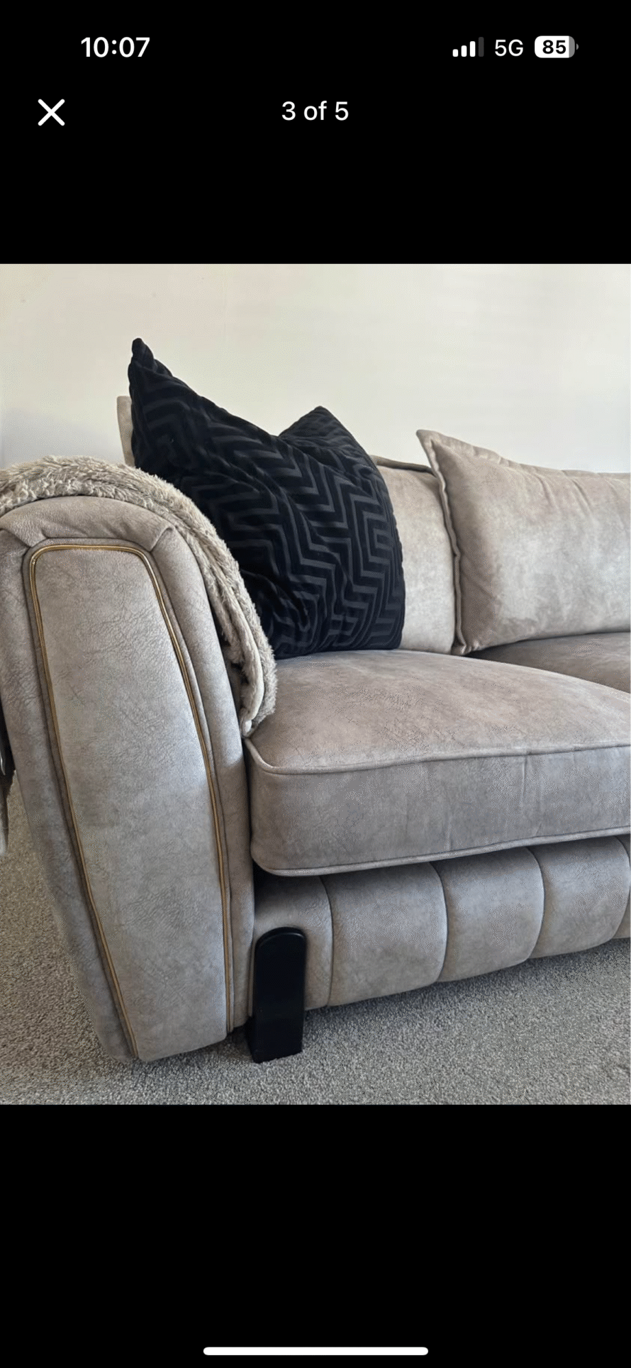 Cherished oatmeal DFS sofa