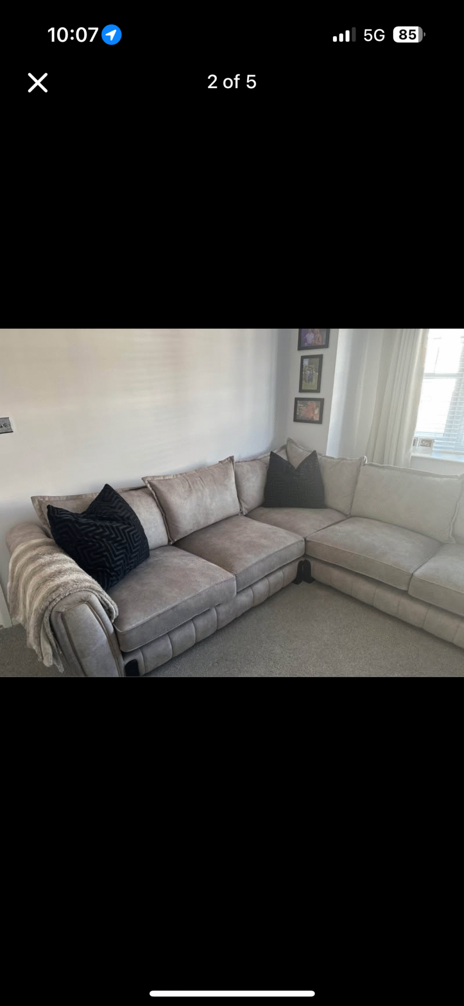 Cherished oatmeal DFS sofa