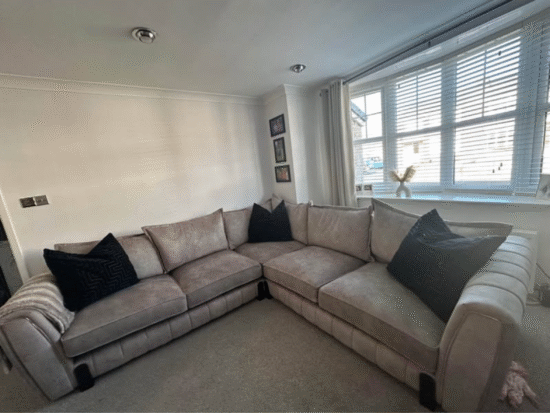 Cherished oatmeal DFS sofa