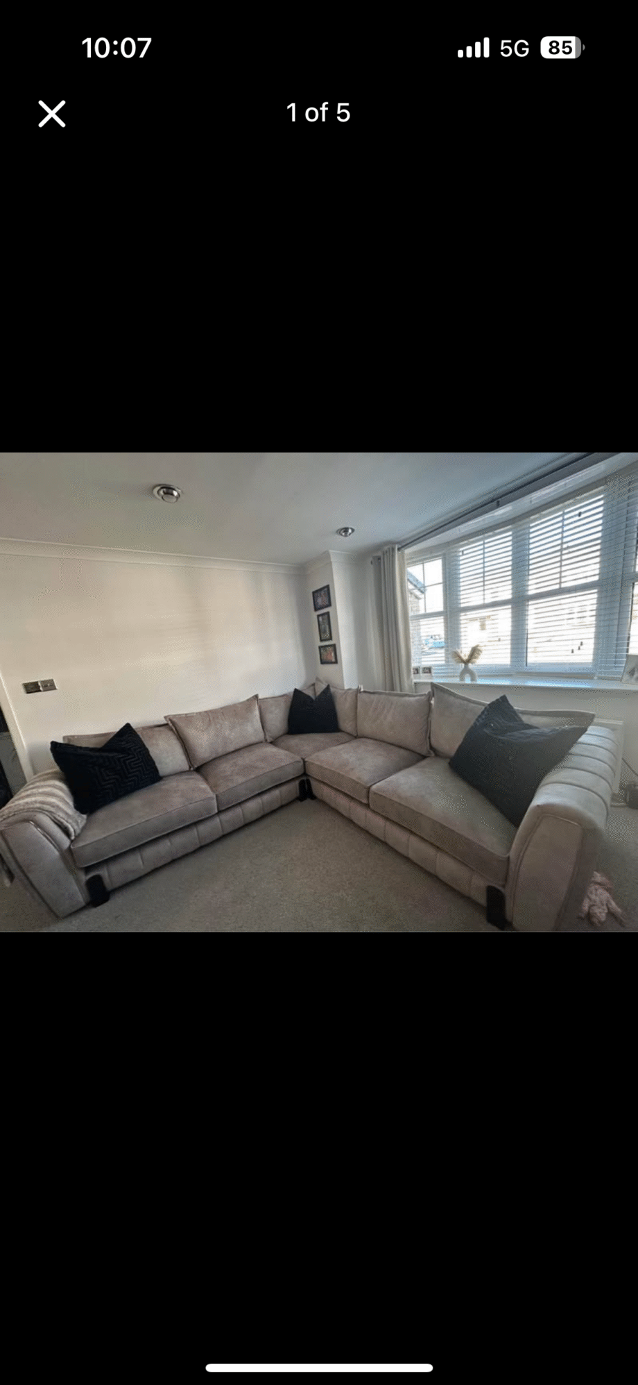 Cherished oatmeal DFS sofa