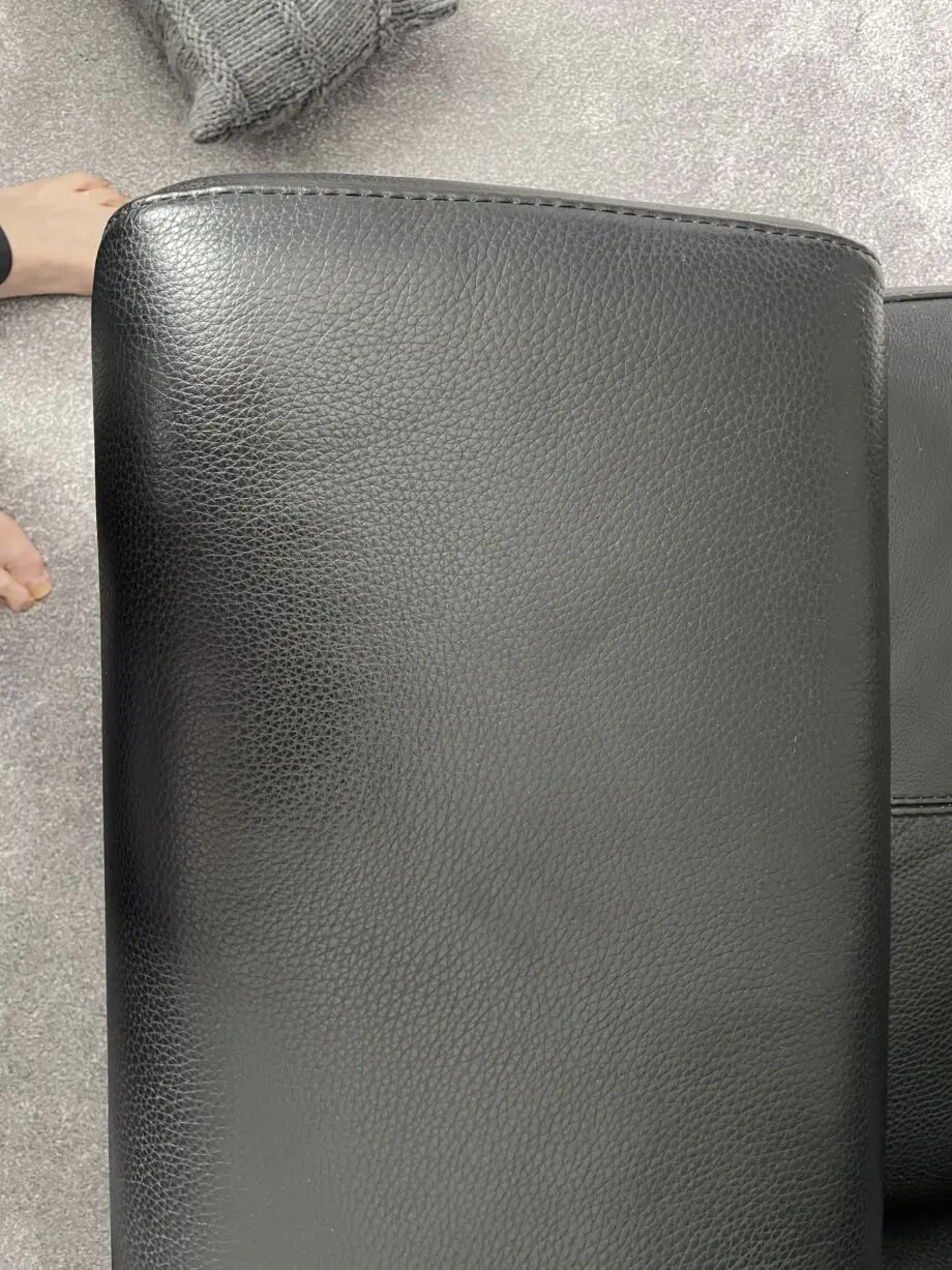 MAX DIVANI, ANTEA range in black imperial leather, made in Italy.