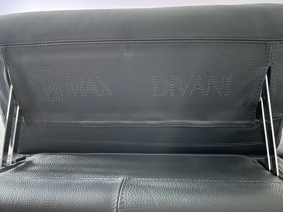 MAX DIVANI, ANTEA range in black imperial leather, made in Italy.
