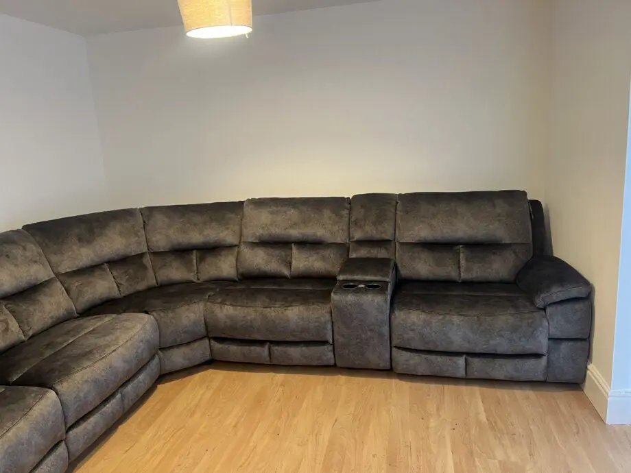 DFS Grey Finsbury express recliner sofa