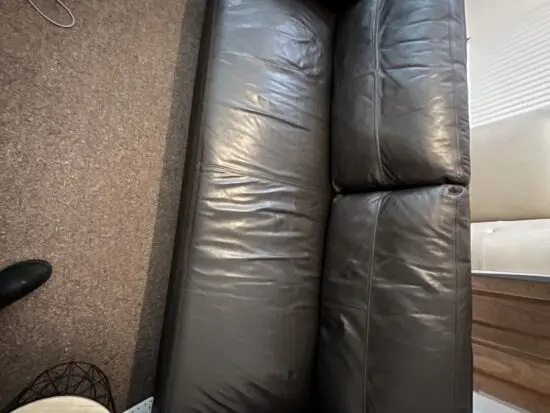 Dark Brown Leather Sofa