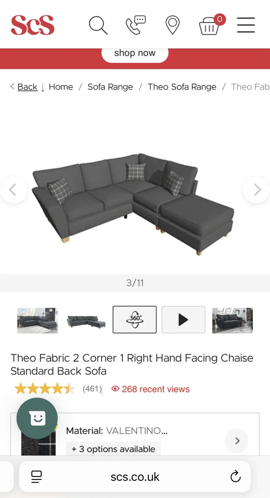 Corner Navy Sofa with footstall/pouffe