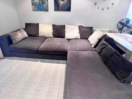 Grey L shape sofa