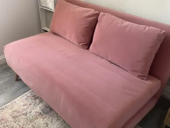 Pink sofa bed