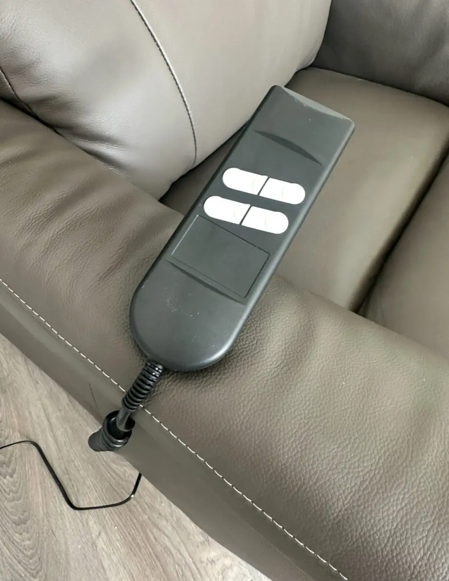 Leather powered recliner chair